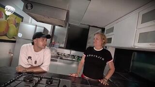 My horny mother-in-law & Lara have a wild time with my young man & his huge dildo