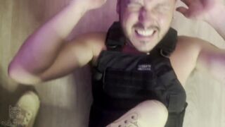 RickNeker dominates and brutally fucks submissive soldier's ass with his feet and bear and cub