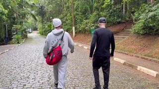 Maloka & Euerickdiaz get wild in public park with personal trainer