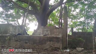 TheBlack HunterR: A Brazilian babe gets off on park boot fetish & kinky boot play - 13 image