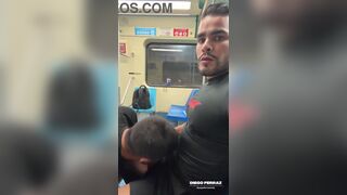 Ferrazonly & Rico Marlon get down & dirty in public train ride with messy facial