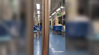 Ferrazonly & Rico Marlon get down & dirty in public train ride with messy facial