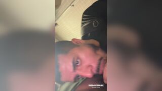 Ferrazonly & Rico Marlon get down & dirty in public train ride with messy facial