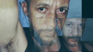 Watch MasterPiss's hairy armpits and white socks get soaked in hot cum in POV