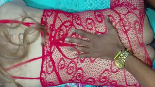 Watch Nelsy80 & Ronnybbc go wild in a malla roja anal ride with panties & BBC