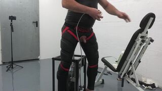 Mrspeedy's kinky solo machine: Huge plug & mask for anal play