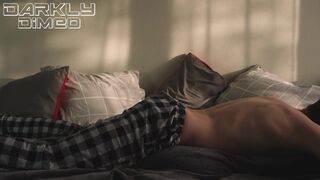 Watch Darkly Dimeo's tattooed body writhe as she gets her tight pussy pounded in the morning