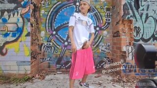 Jhon Montoya and Javier Albarran in hot pickup game with a hot Latina babe in a Nike sneaker