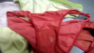 Watch Ardientes69 & Ardientes69h's stepmom get a full handjob & cumshot on her used panties