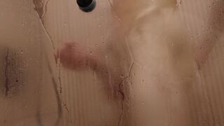 Sandro Jenner & Oliver Strelly take turns pounding a skinny teen in the shower & filling her up with cum
