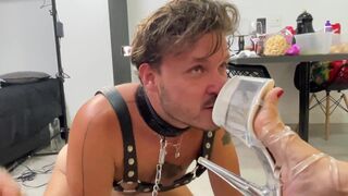 Inara & Mistress Queen humiliate and piss on loser slave's feet while dominating him with their feet