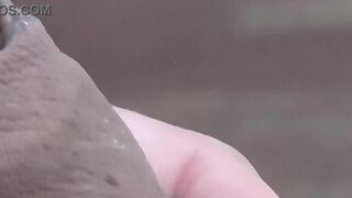 Watch this chubby Latino guy stroke his massive monster cock with hairy armpits and belly exposed