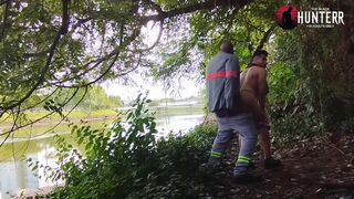 Char Avila strips & bangs The Hunter in public in her underwear