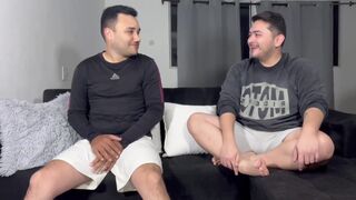 Stepdad and I get naughty with my straight neighbor in secret - watch her big butt get a hard massage!