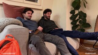 Lorenzo and Elio's steamy threesome: a straight guy gets tricked, a newbie gets a monster cock, and a pretty face gets - 3 image