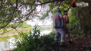 Watch Char Avila milk a Mexican guy's ass in public after getting him off in his underwear - 11 image