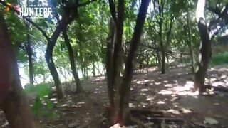 Watch Char Avila, Nobre Dotado & The Hunter's wild bareback interracial park blowjob fetish fun!