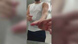 I almost got caught sniffing my way through the gym, but the guys almost caught me! - 1 image