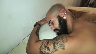 Barry Halby, TheBlack Hunterr, and Junior Delao get wild in a wild bareback orgy with anal and twink action - 1 image