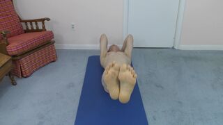 Watch this kinky exhibitionist get a hard workout while nakedly shaving and twinkily showing off his smooth, naked body - 9 image