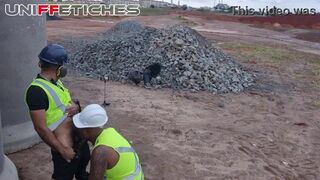 TheBlack Hunter & Dropboy Floripa get wild in bear-on-Construction- site fetish session with bear, amateur, and ass play - 9 image