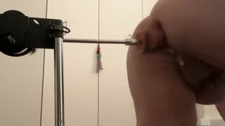 Watch My Fuck Machine mercilessly destroy my chubby amateur ass - No Mercy! - 15 image