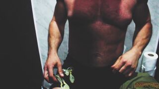 Muscular boy on boy gets rough bareback drilling from Drills & Barebacks, featuring Dom Tim Berlin & Drills' big cock - 1 image