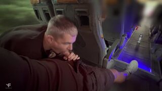 Falcon Al and Kit Belove share a steamy bus ride & get aroused by sucking and eating their own cum - 10 image
