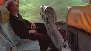 Falcon Al and Kit Belove share a steamy bus ride & get aroused by sucking and eating their own cum - 4 image