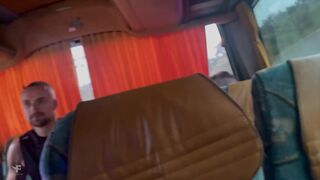 Falcon Al and Kit Belove share a steamy bus ride & get aroused by sucking and eating their own cum - 5 image