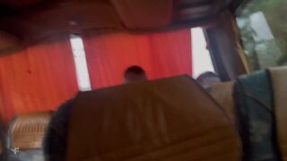 Falcon Al and Kit Belove share a steamy bus ride & get aroused by sucking and eating their own cum
