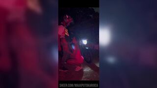 Mature Ninfa Arlequina takes on a different kind of cumshot: riding a courier with a twist! - 10 image