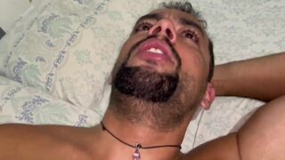 Watch as Junior Delao strips & gets bareback with SocyalSem Camisa in the garage - 14 image