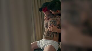 Bttmintown & Euerickdiaz get a steamy rubdown and hairy pussy pounding - 1 image