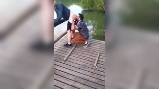 Amateur MILF Dropboyfloripabrasil & MalhadoGym take turns on each other's big cocks in public - 4 image