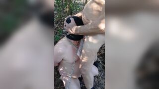 Maitre Antoine dominates her slave with rough doggy-style and makes him pee on her face - 12 image