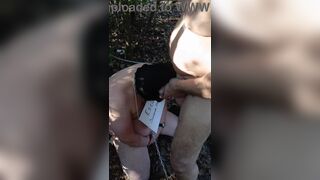 Maitre Antoine dominates her slave with rough doggy-style and makes him pee on her face