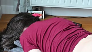Miadefrance gets her tight ass destroyed by a massive toy and swallows a hot load - 14 image