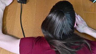 Miadefrance gets her tight ass destroyed by a massive toy and swallows a hot load - 6 image