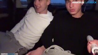 Danny Fontana & Danny Twink get hot and heavy in the car before clubbing with a hot load of cum - 1 image