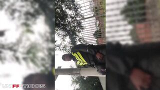 Interracial POV with delivery guy & bear in the ass