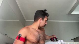 Daniel Sanches tries on favorite panties & flaunts his collection live on stream!
