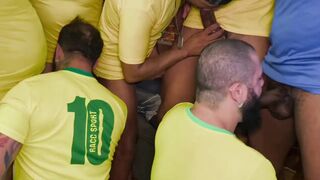 Watch these hot amateurs take turns on Bob Willian's dick and still get a hot facial - 2 image