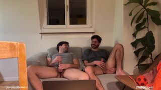 Elio & Lorenzo's first time with a straight guy's help: rough sex, dildos, and a fat dick! - 13 image
