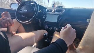 Archik's bareback anal ride with Hot Big Cock on the road - 11 image