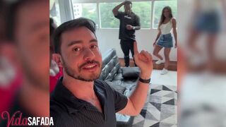 Luana VidaSafada's young bisexual threesome with two well-endowed black studs ends in wild pussy stuffing! - 1 image