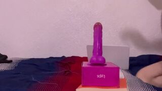 Curvy babe Passive99 plays with her ass on a massive dildo in solo play - 12 image