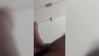 Wesley Ventura pounds a big black cock in a public restroom at the mall