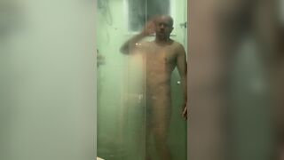 Capoeira's steamy shower ends with a massive cum load! - 1 image