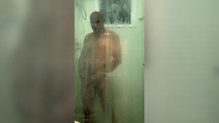 Capoeira's steamy shower ends with a massive cum load!